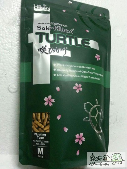 日本太陽牌Hikari綠袋櫻花除臭龜糧 200g 35元1包